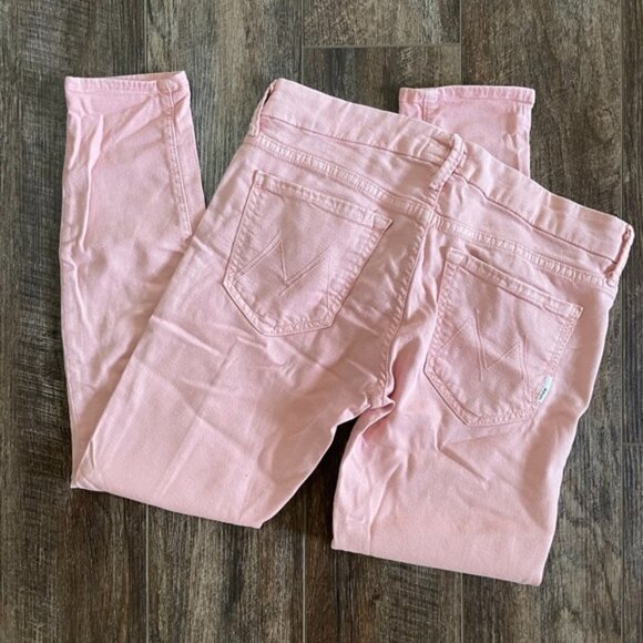 MOTHER Looker Crop Capri Pants Pink 28 - Picture 1 of 5